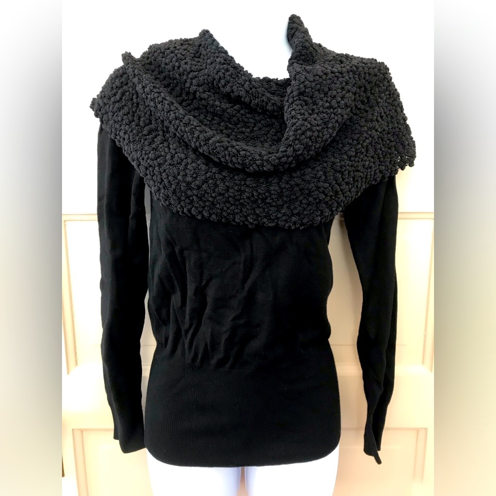 XOXO Black Cowl Neck Sweater